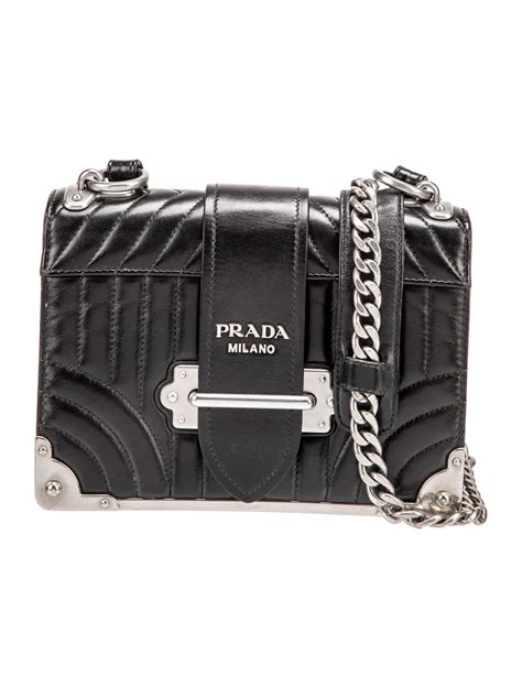 prada impunture shoulder soft calf black|Prada 2021 Soft Calf Impunture Shoulder Bag .